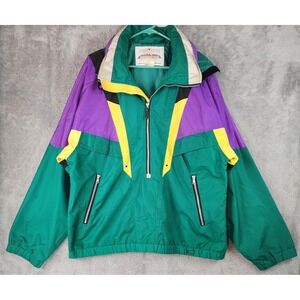 Obermeyer Ski Jacket Mens Medium Green Purple Mountain Classics 90s Vintage